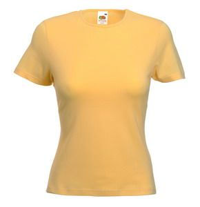 Футболка"Lady-Fit Crew Neck T", песочный_XS, 95% х/б, 5% эластан, 210 г/м2