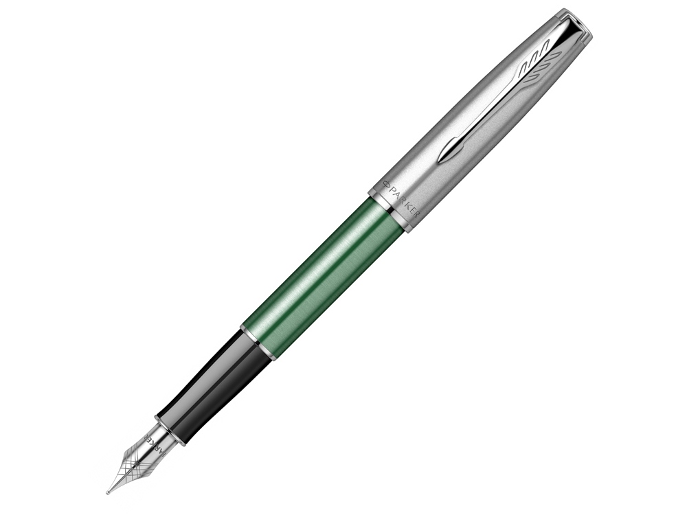 Перьевая ручка Parker Sonnet Essentials Green SB Steel CT, перо: F, цвет чернил: black