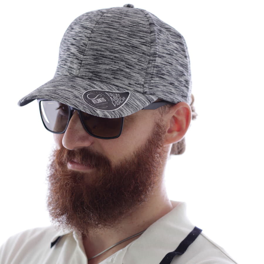 Бейсболка"MASH-UP", 6  клиньев,  пластиковая застежка, серый меланж; 90% вискоза, 10% п/э,170 г/м2