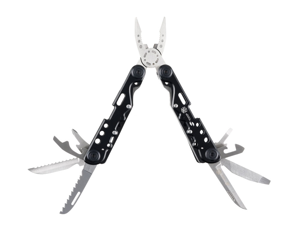 Мультитул Stinger, 105×40 мм, 13 функций, сталь, чёрно-серебристый