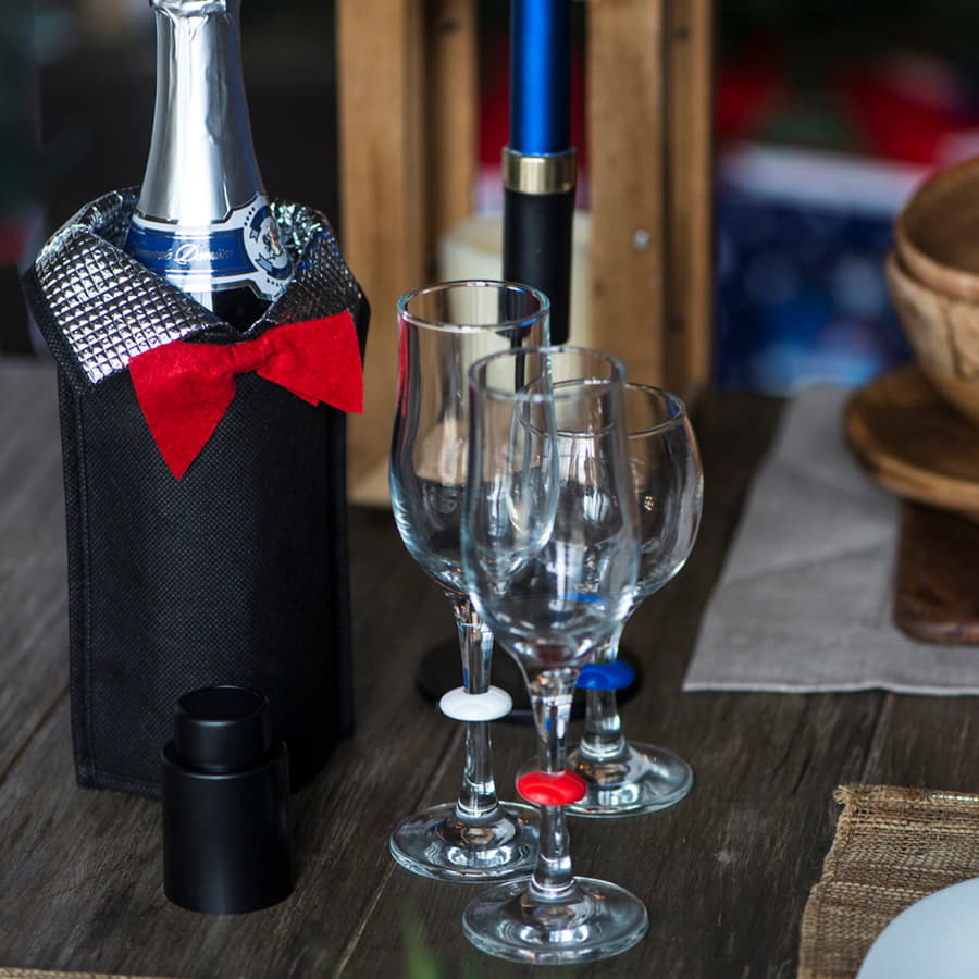 Термочехол на бутылку  "Фрак", спанбонд, изофол