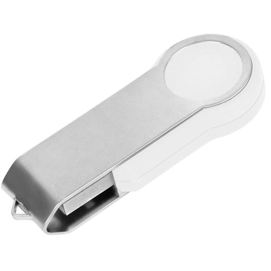 USB flash-карта»Swing» (4Гб), , белая, 6х2, 3х1см, металл