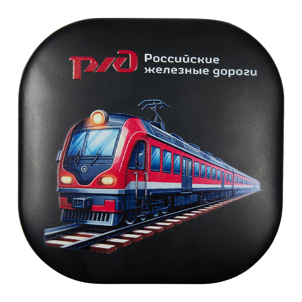 Кабель зарядный выдвижной USB Wingle Print Sample "Железные дороги" 3-в-1 на Lightning