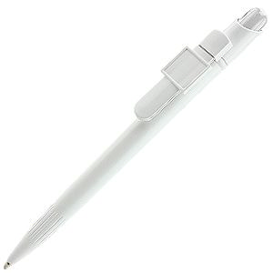 MIR Clip Logo Polymer L019, ручка шариковая, белый с клипом Logo L019