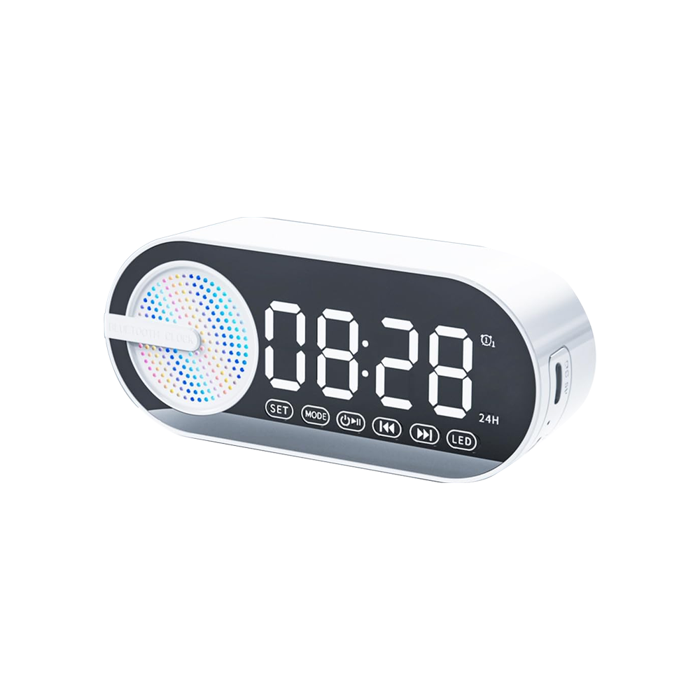 Колонка беспроводная  MyTone Sound Clock c часами,  белая