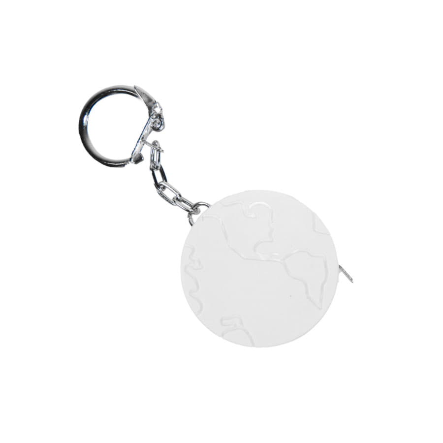 Брелок-рулетка "Земля" (1 м); D=4 см; H=1,4 см; пластик