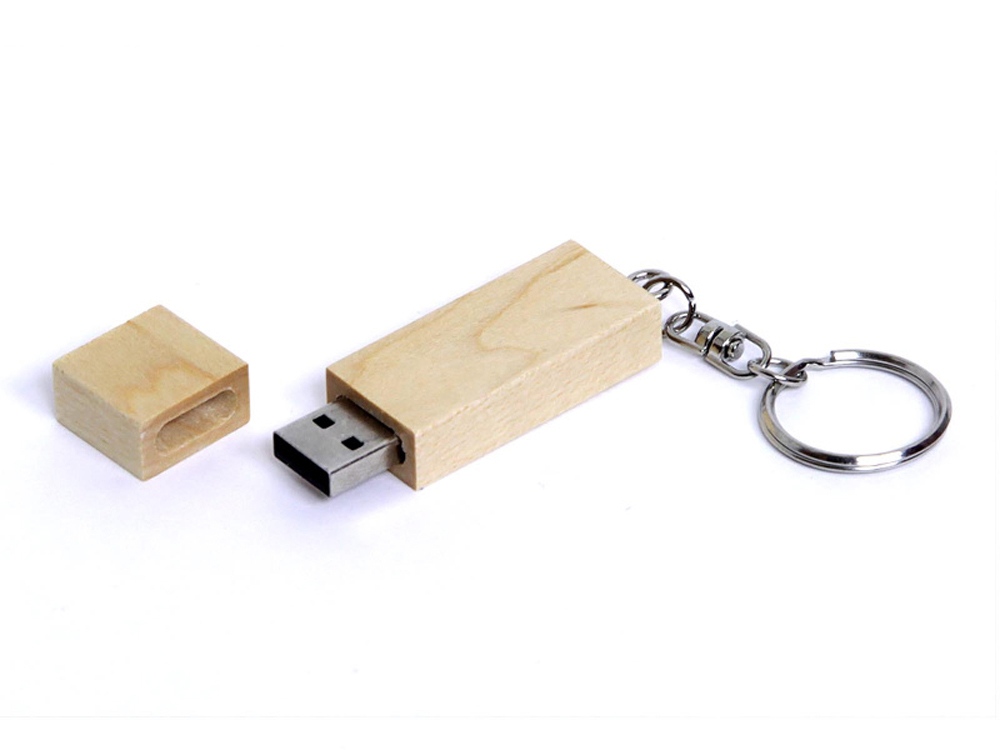 USB-флешка на 4 Гб прямоугольная форма, колпачек с магнитом