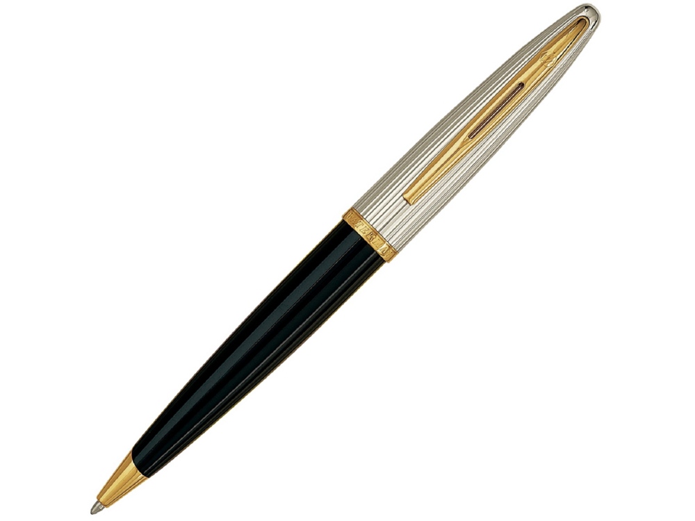 Шариковая ручка Waterman Carene De Luxe, цвет: Black/Silver