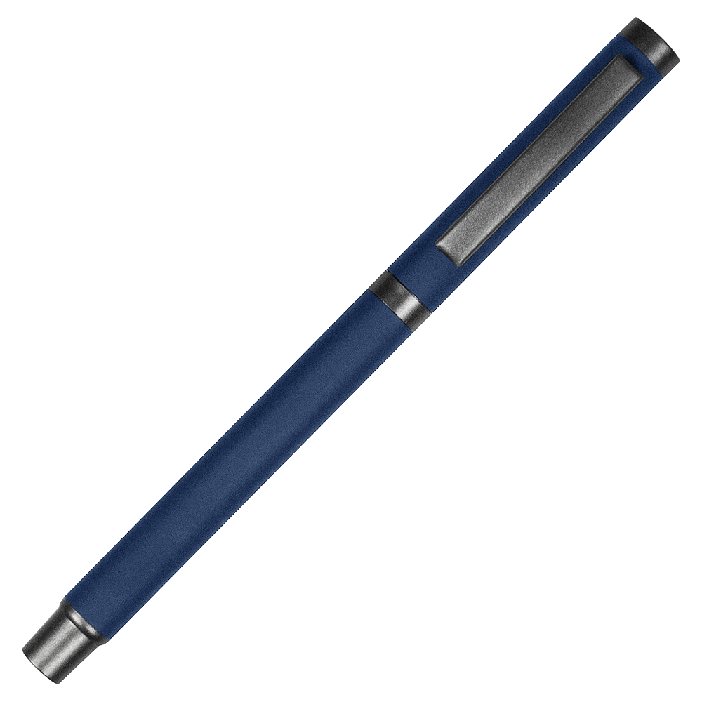 Ручка роллер Melvill Requis, металлическая, софт тач, темно-синяя