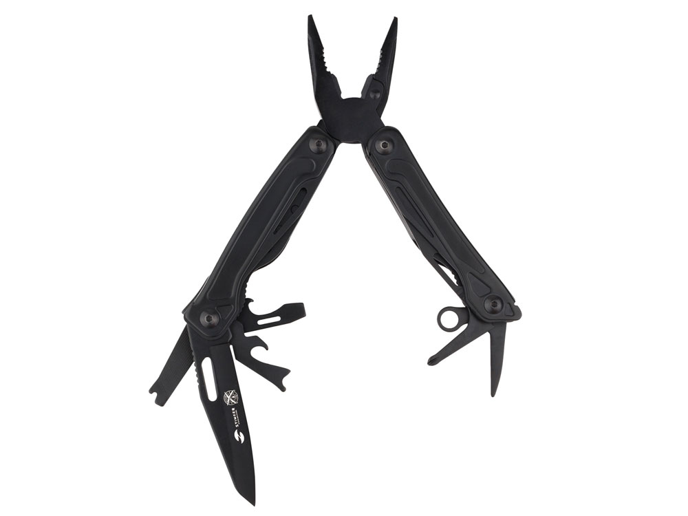 Мультитул Stinger, 100×40 мм, 11 функций, сталь, чёрный
