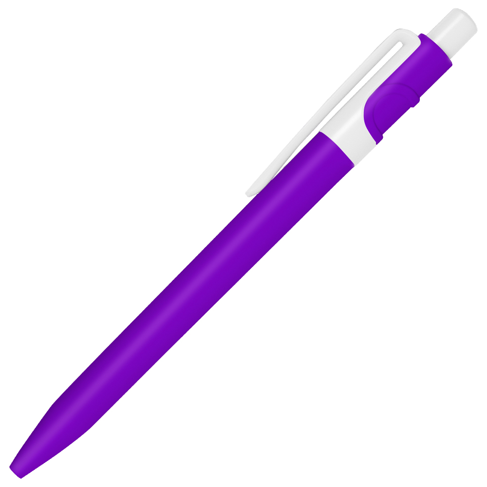 Ручка шариковая пластиковая Ravena Color фиолетовая/белая