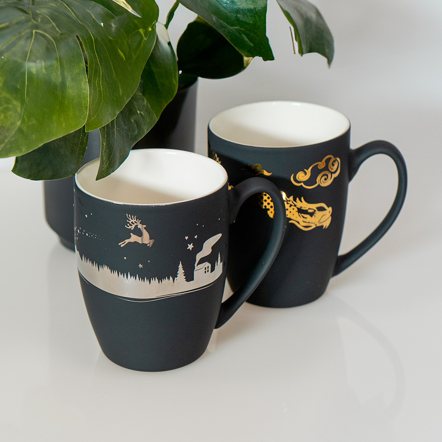 черный, зеркало серебро