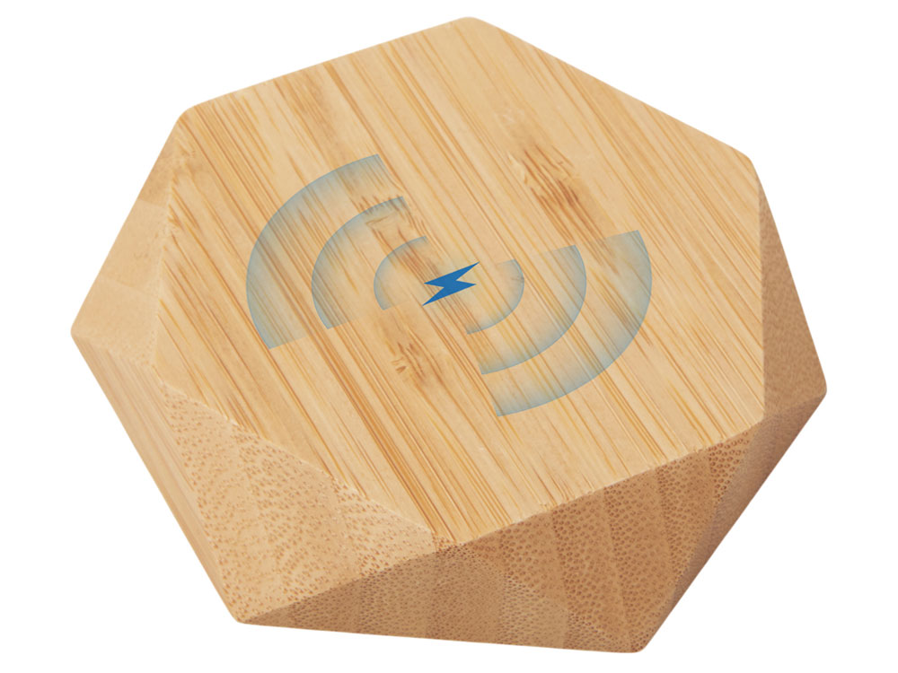 Беспроводное зарядное устройство Gex, 15 Вт, бамбук