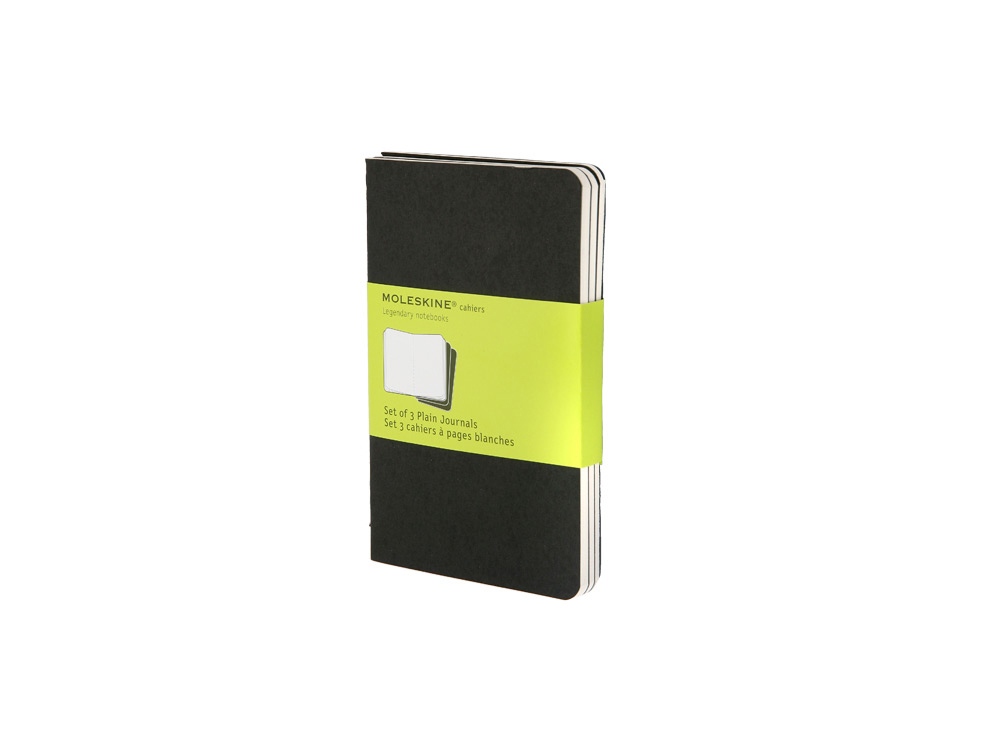 Записная книжка Moleskine Cahier (нелинованный, 3 шт.), Pocket (9х14см)