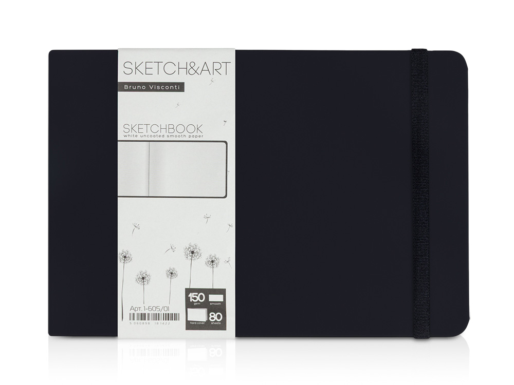 Скетчбук Sketch & Art в твердом переплете 213х146 мм, 80 л. белой бумаги 150 г/м2