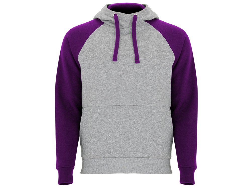 серый меланж/фиолетовый