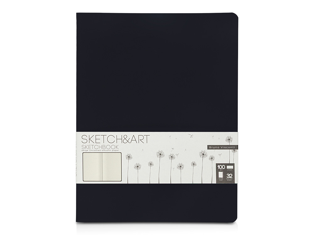 Скетчбук Sketch & Art в мягком переплете 178х230 мм, 32 л. бежевой бумаги 100 г/м2