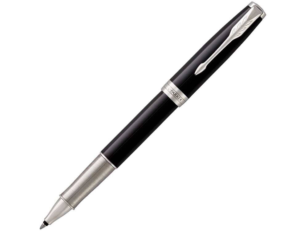 Ручка роллер Parker Sonnet  Lacquer Deep Black CT, стержень: F, цвет чернил: black