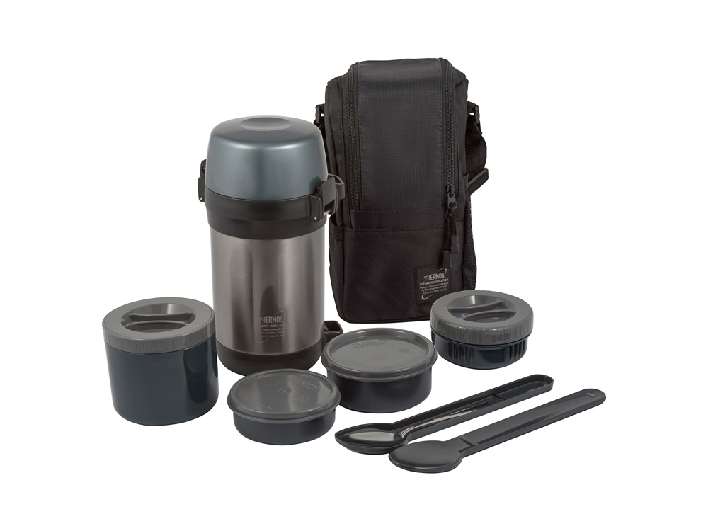 Термос из нерж.стали с пластиковыми контейнерами и ложкой тм THERMOS JLS-1601 Food 1.6L