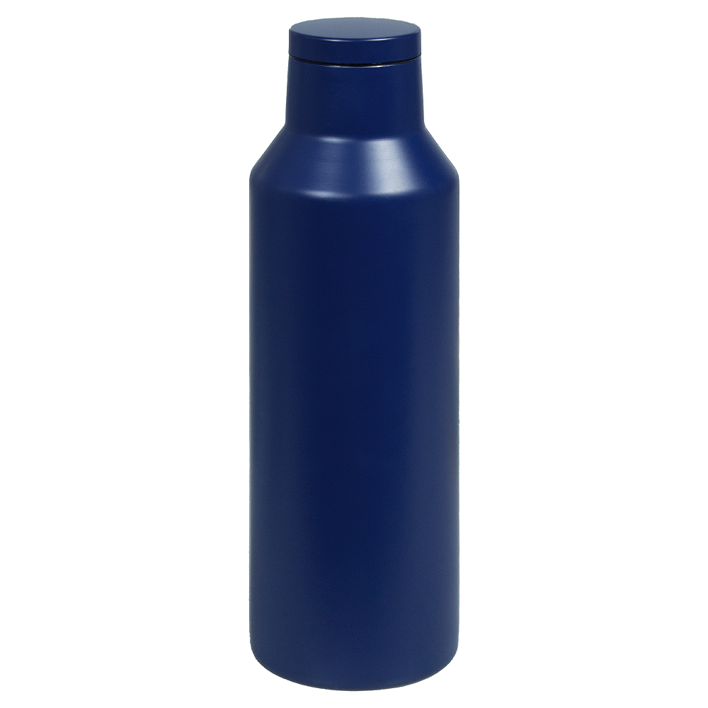 Вакуумная термобутылка  LARVIK, металлическая, двухстеночная, обьем 500 мл, темно-синяя