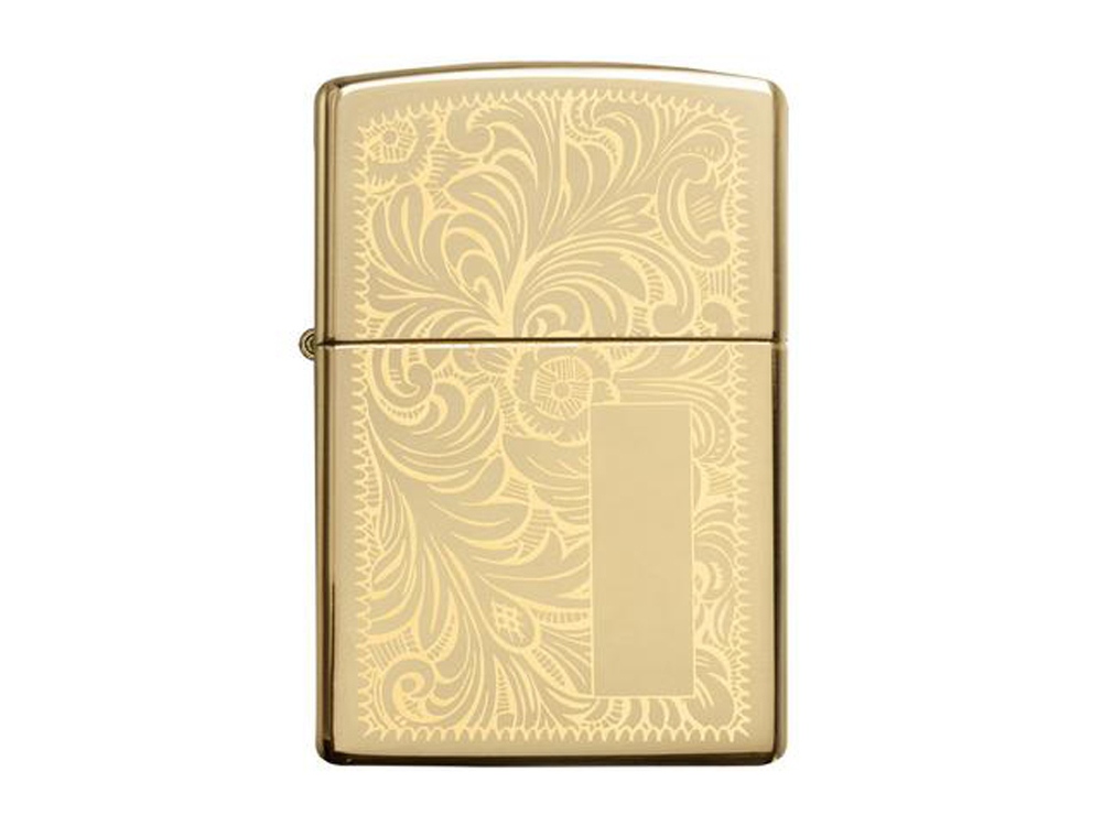 Зажигалка ZIPPO Venetian® с покрытием High Polish Brass, латунь/сталь, золотистая