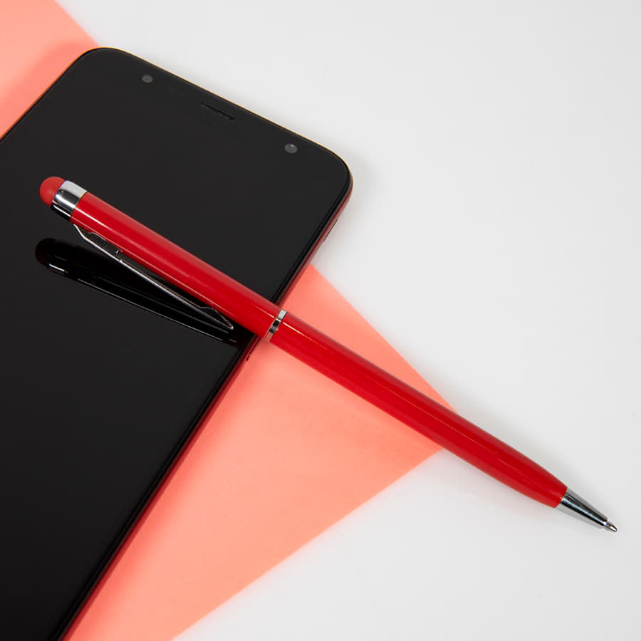 TOUCHWRITER, ручка шариковая со стилусом для сенсорных экранов, белый/хром