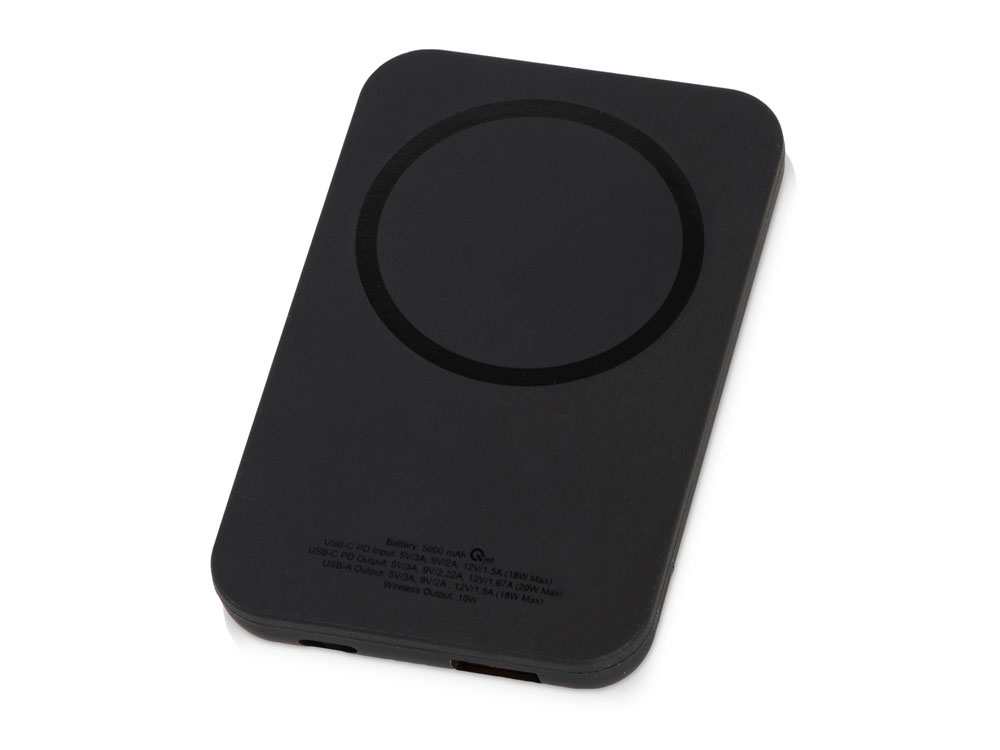 Магнитный беспроводной внешний аккумулятор MagnetIQ, 5000 mah, 10 W