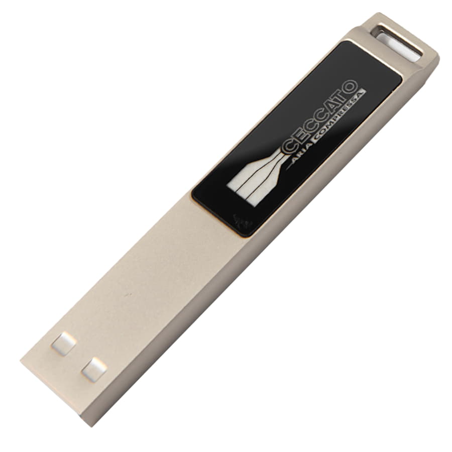 USB flash-карта LED с белой подсветкой (8Гб), серебристая, 6, 6х1, 2х0, 45 см