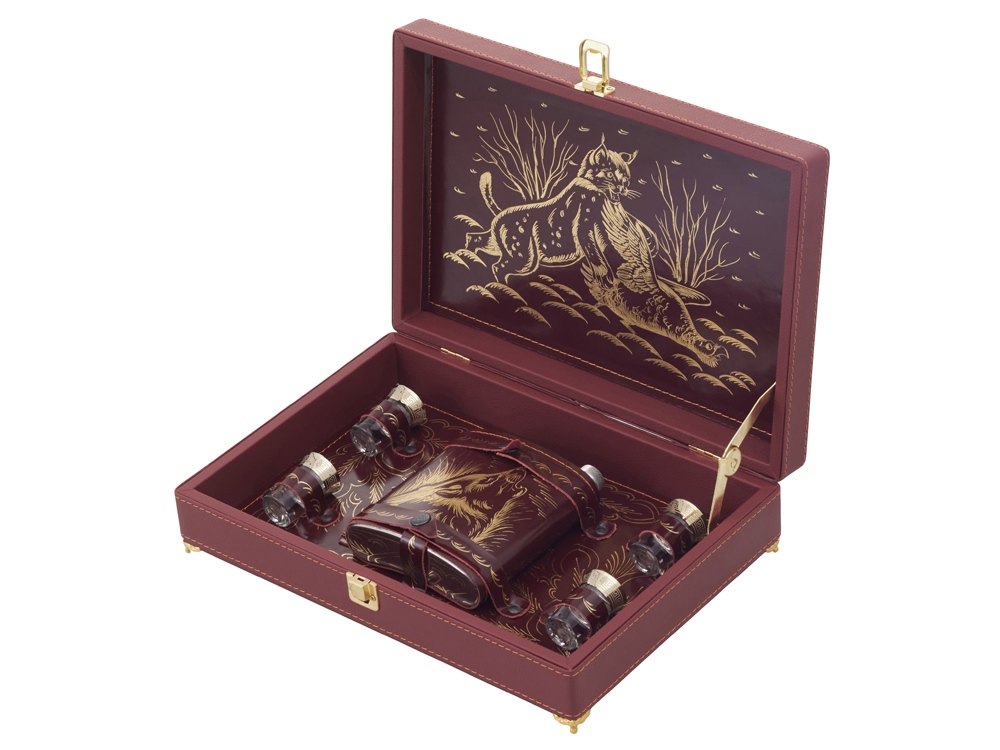 Набор Подарочный, бордовый/золотистый