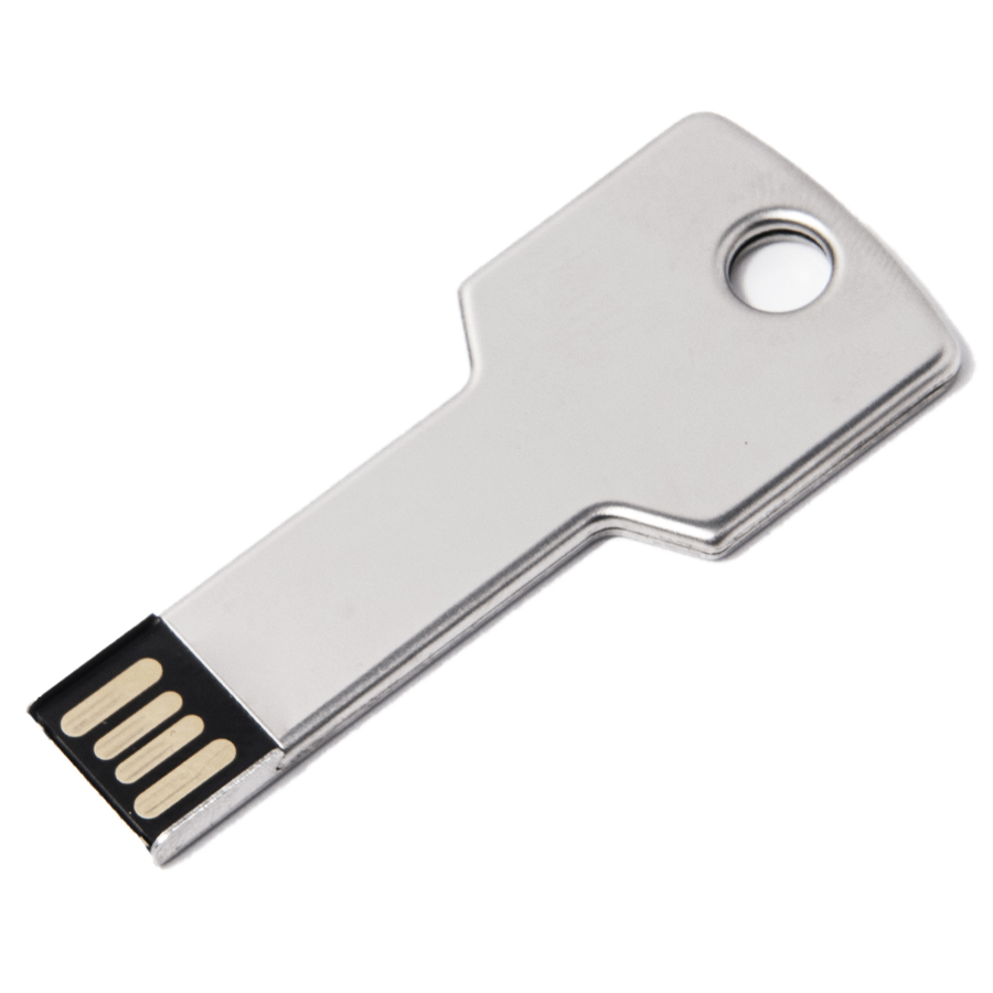 USB flash-карта KEY (8Гб), серебристая, 5, 7х2, 4х0, 3 см