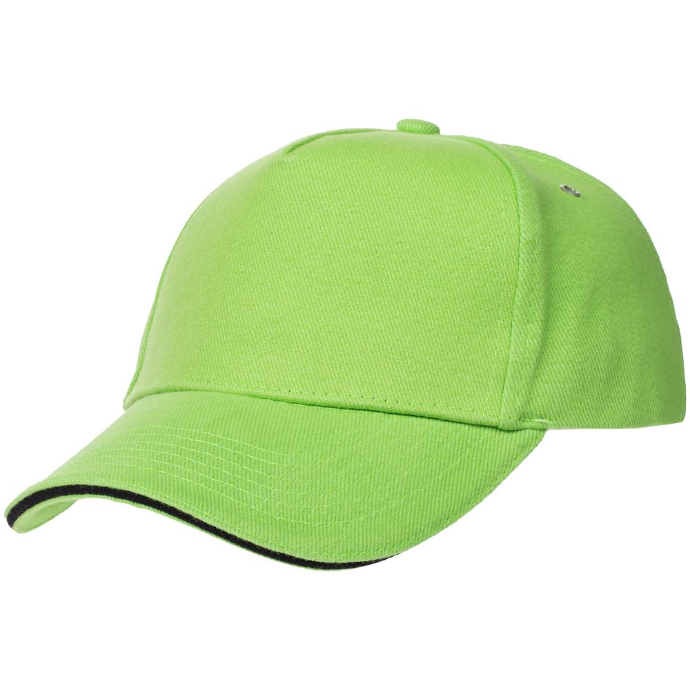 зеленое яблоко с черным кантом