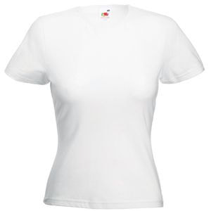 Футболка»Lady-Fit Crew Neck T», белый_M, 95% х/б, 5% эластан
