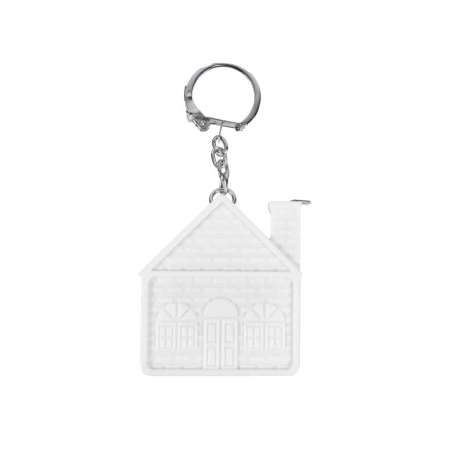 Брелок-рулетка "Домик" (1 м); 5,1х1,4х4,7 см; пластик