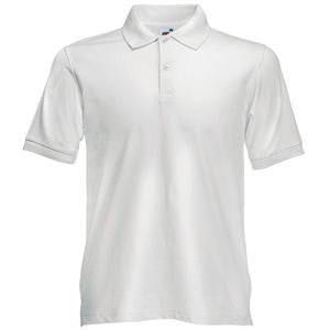 Поло"Slim Fit Polo", белый_S, 97% х/б, 3% эластан, 210 г/м2