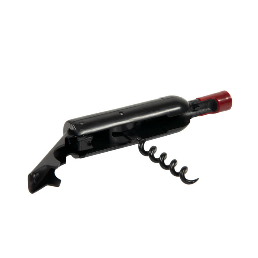 Штопор с открывалкой "Сомелье"; 11,5х2,4см; пластик; тампопечать