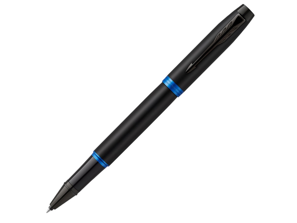 Ручка-роллер Parker IM Vibrant Rings Flame Blue, стержень:Fblk
