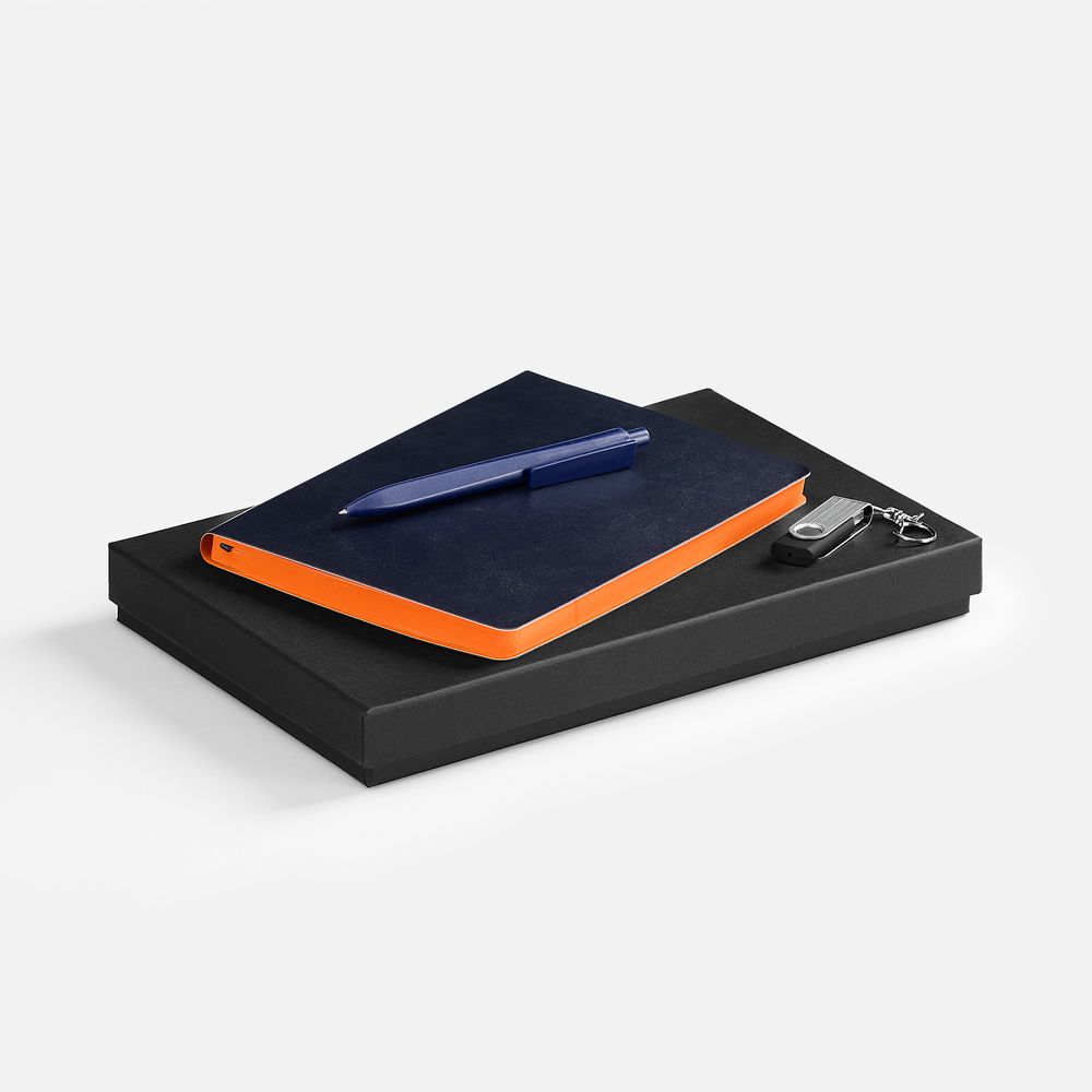 синий с оранжевым