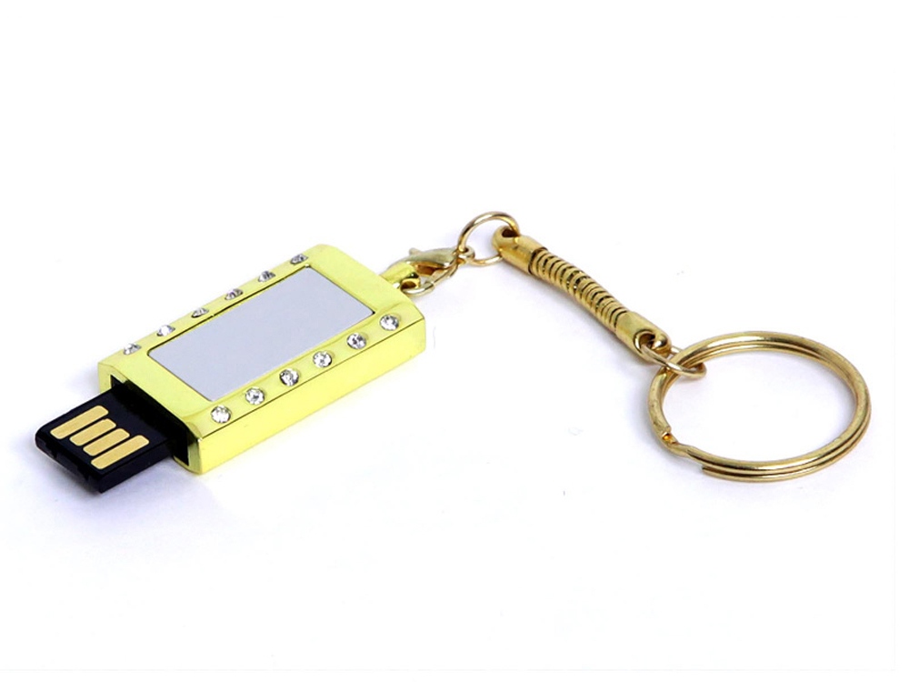 USB-флешка на 8 Гб в виде Кулона с кристаллами, мини чип