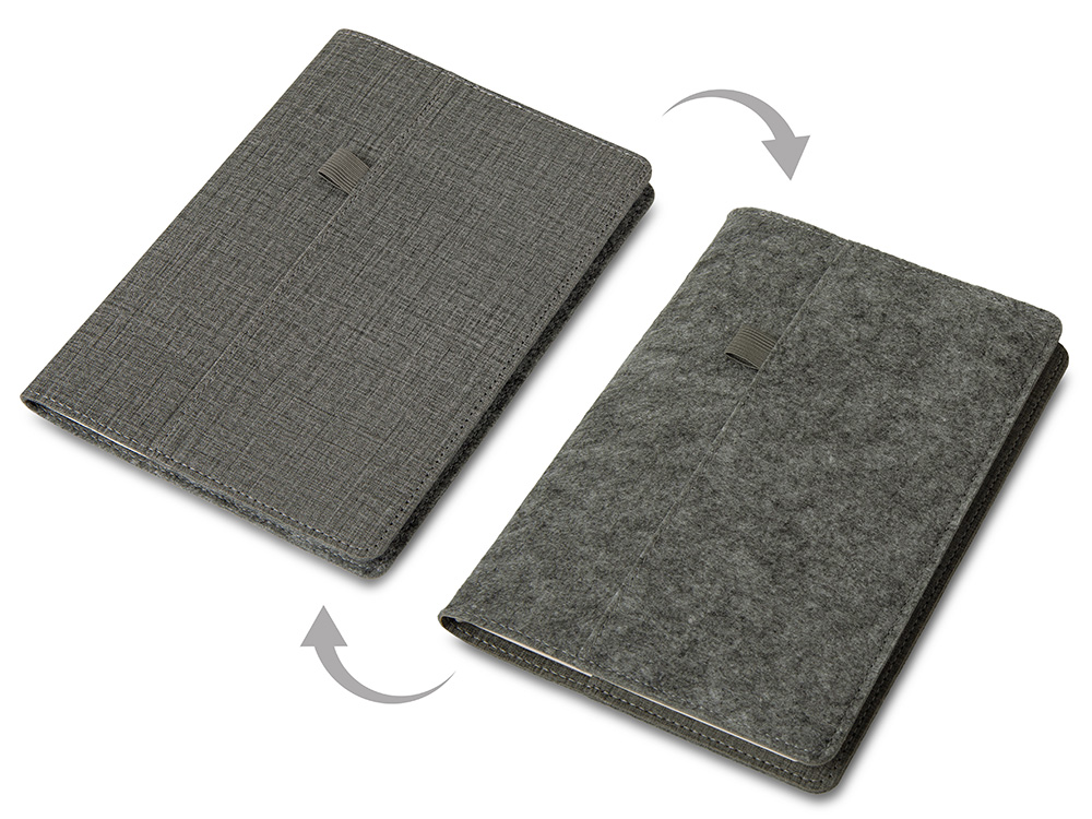 Двустороннее портфолио из рпет-фетра и искусственной кожи Felt