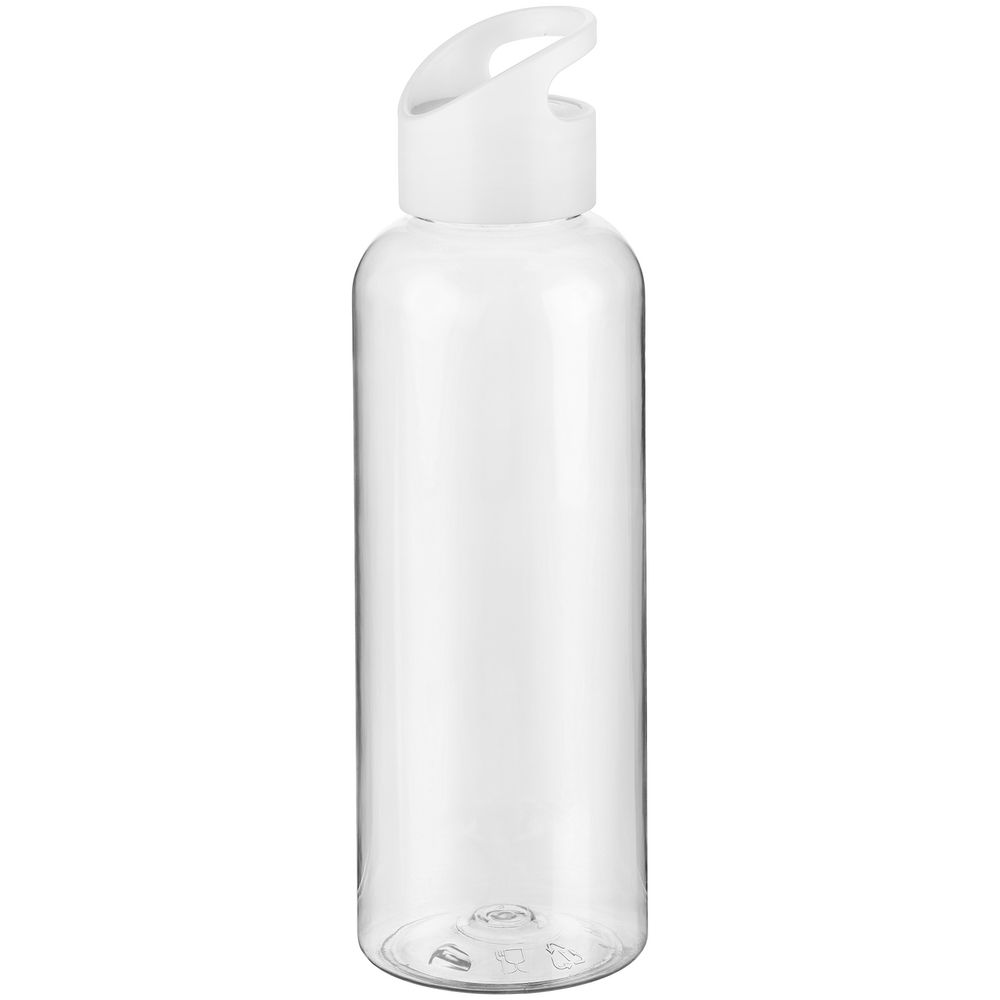 прозрачная с белой крышкой