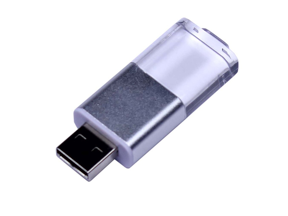USB-флешка промо на 16 Гб прямоугольной формы, выдвижной механизм
