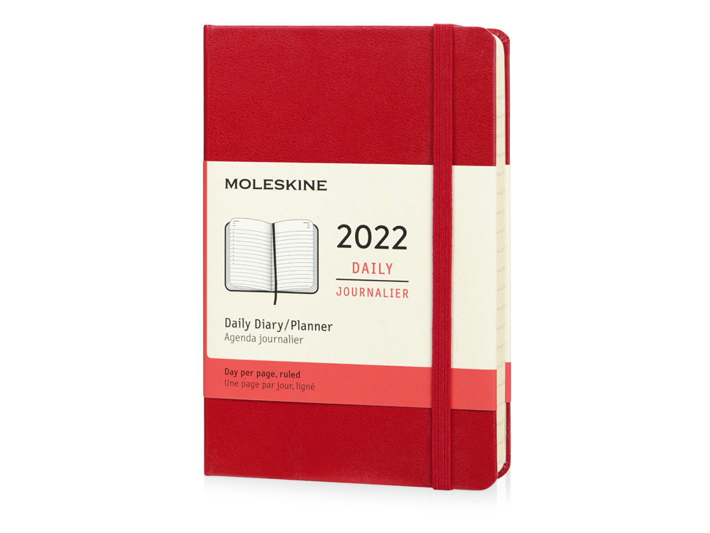 Ежедневник Moleskine Classic (2022), Pocket (9х14), красный
