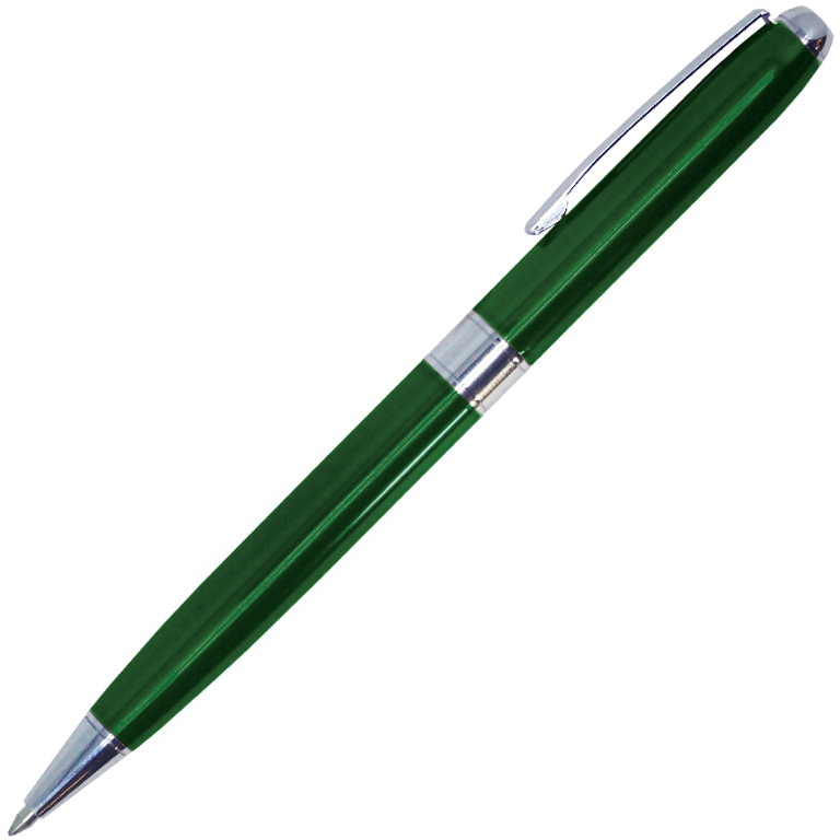 Ручка шариковая Grand Gamma, металлическая, зеленая/серебристая