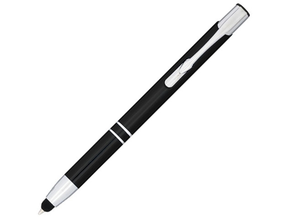 Шариковая кнопочная ручка-стилус Moneta из анодированного алюминия