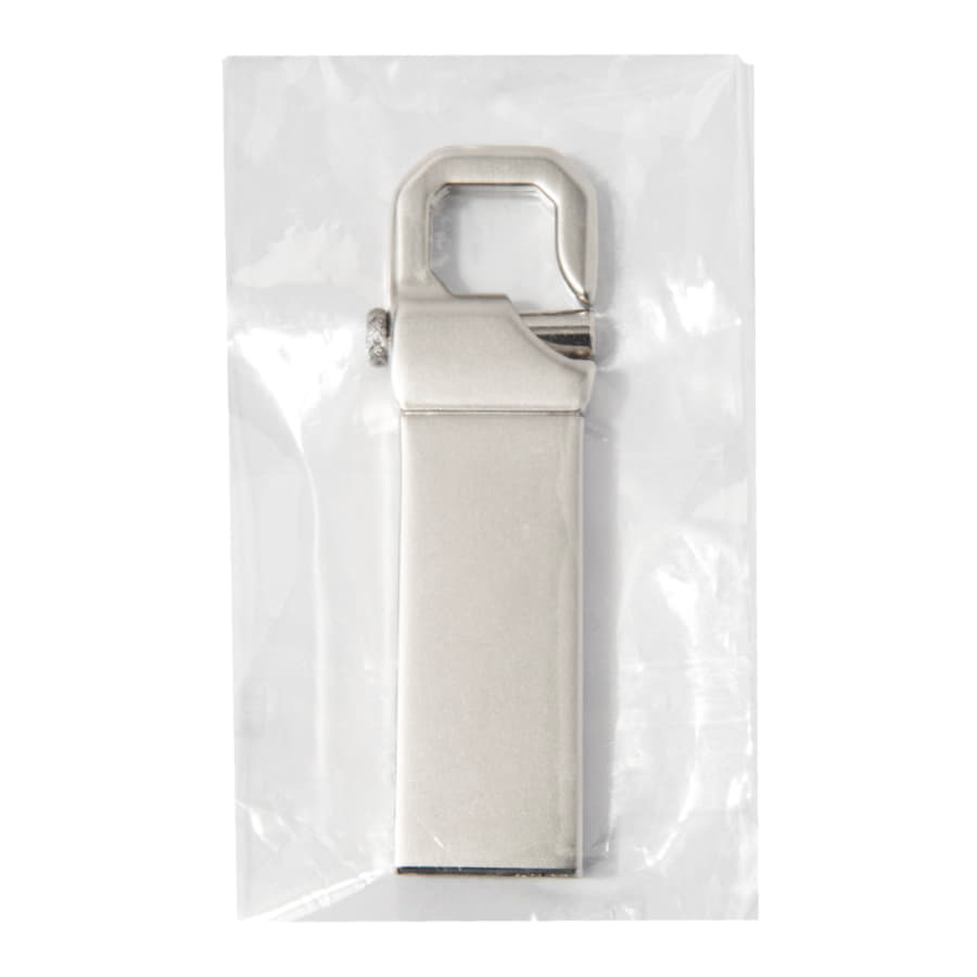 USB flash-карта CARABINE (16Гб), серебристая, 4, 8х1, 5х0, 5 см