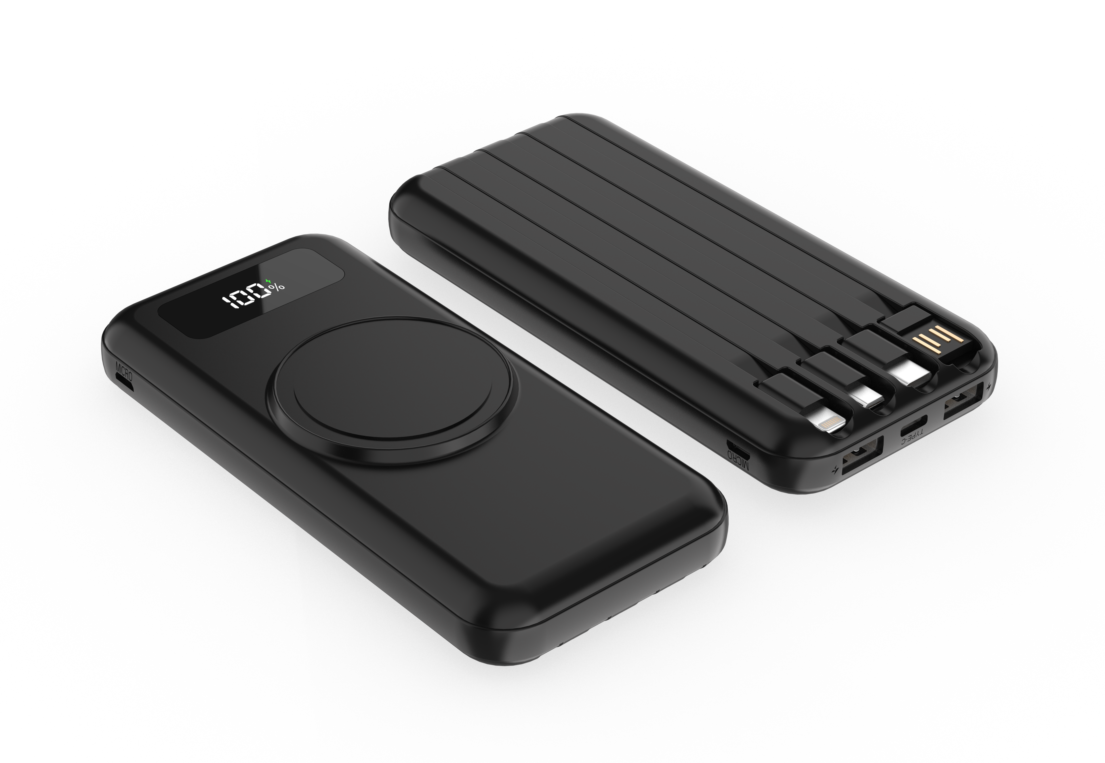 Внешний аккумулятор Authority с беспроводной зарядкой, 10000 Mah, чёрный