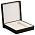 Коробка подарочная Solution, черная, размер 16*14*2 см, бежевый ложемент с прямоугольной вырубкой_черный 2
