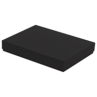 Коробка подарочная Solution Superior, черная, размер 24*17,5*3 см, бежевый ложемент под индивидуальную вырубку