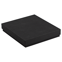 Коробка подарочная Solution Superior, черная, размер 18*18*2 см, бежевый ложемент под индивидуальную вырубку