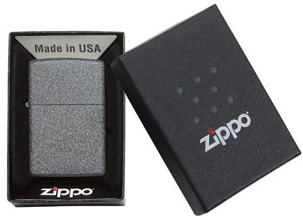 Зажигалка ZIPPO Classic с покрытием Iron Stone™, латунь/сталь, серая, матовая, 38x13x57 мм
